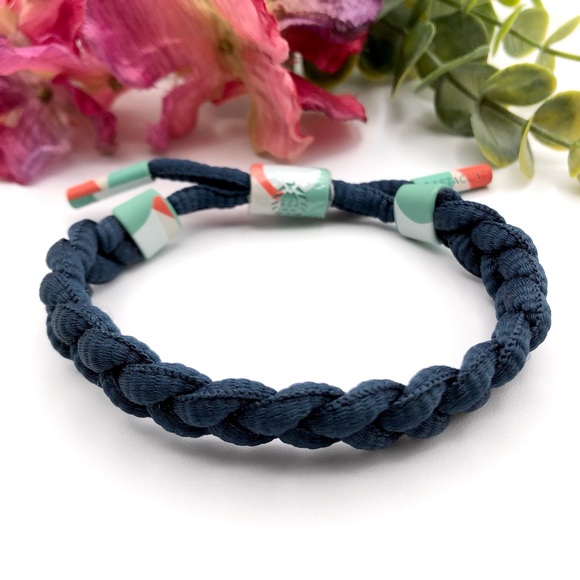 Rastaclat Unisex Braided Blue Slider Bracelet - Picture 3 of 9
